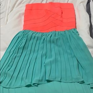 🌟4/$20🌟 High Low Coral and Blue dress
